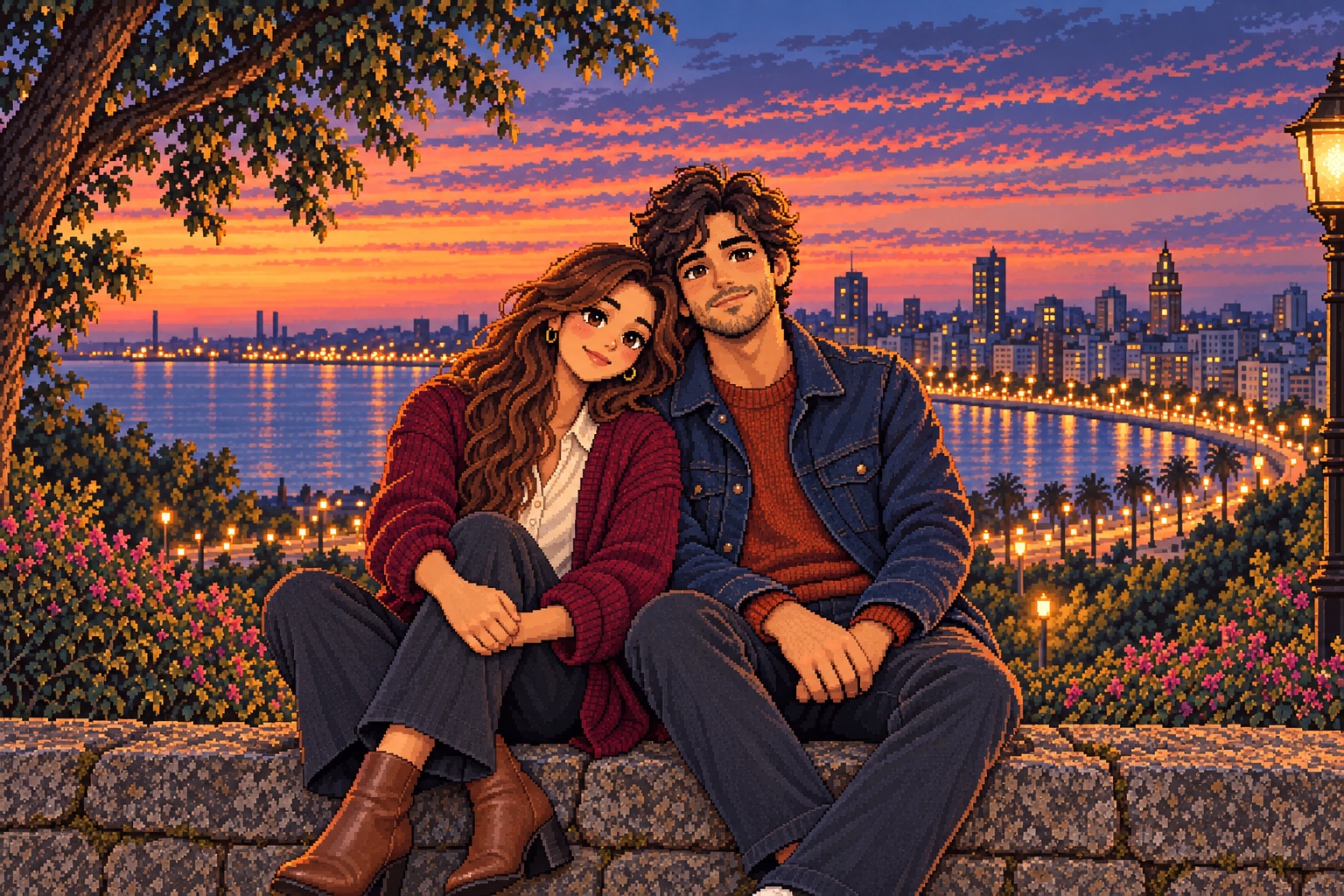 Emma y Mateo representados en pixel art